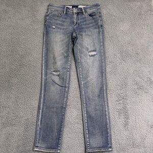 Anthropologie Pilcro Distressed Slim Boyfriend Jeans - Sz 25 Worn in stretch